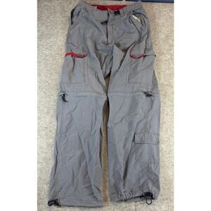 VINTAGE Y2K Emergency Exit Cargo Pants Mens 32x31 Gray Baggy Convertible Utility